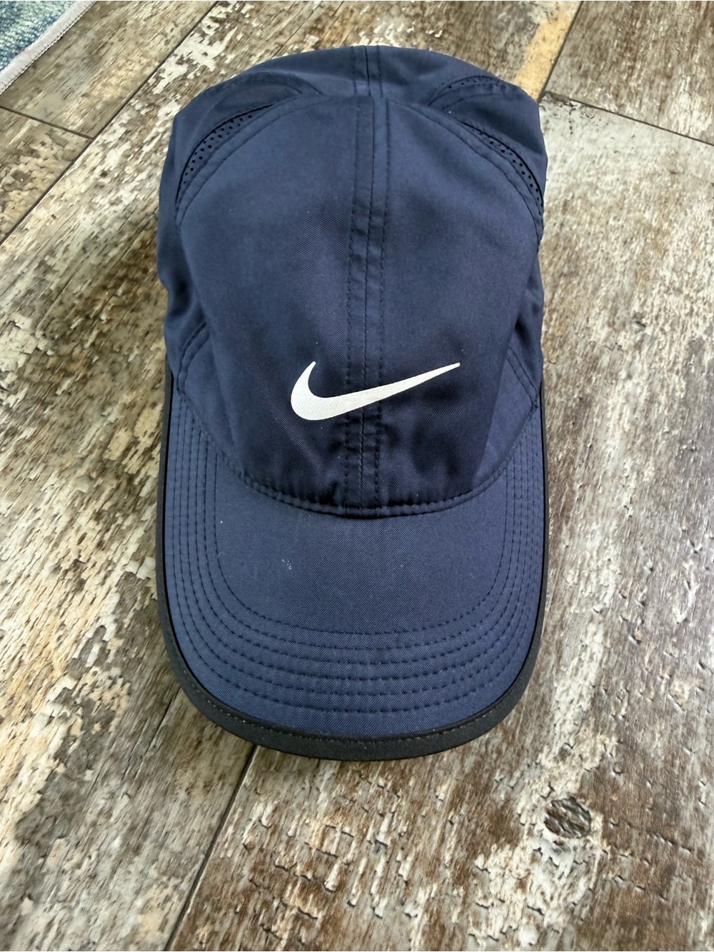2 for $10 sale: Navy blue Nike featherlight dri-fit running hat